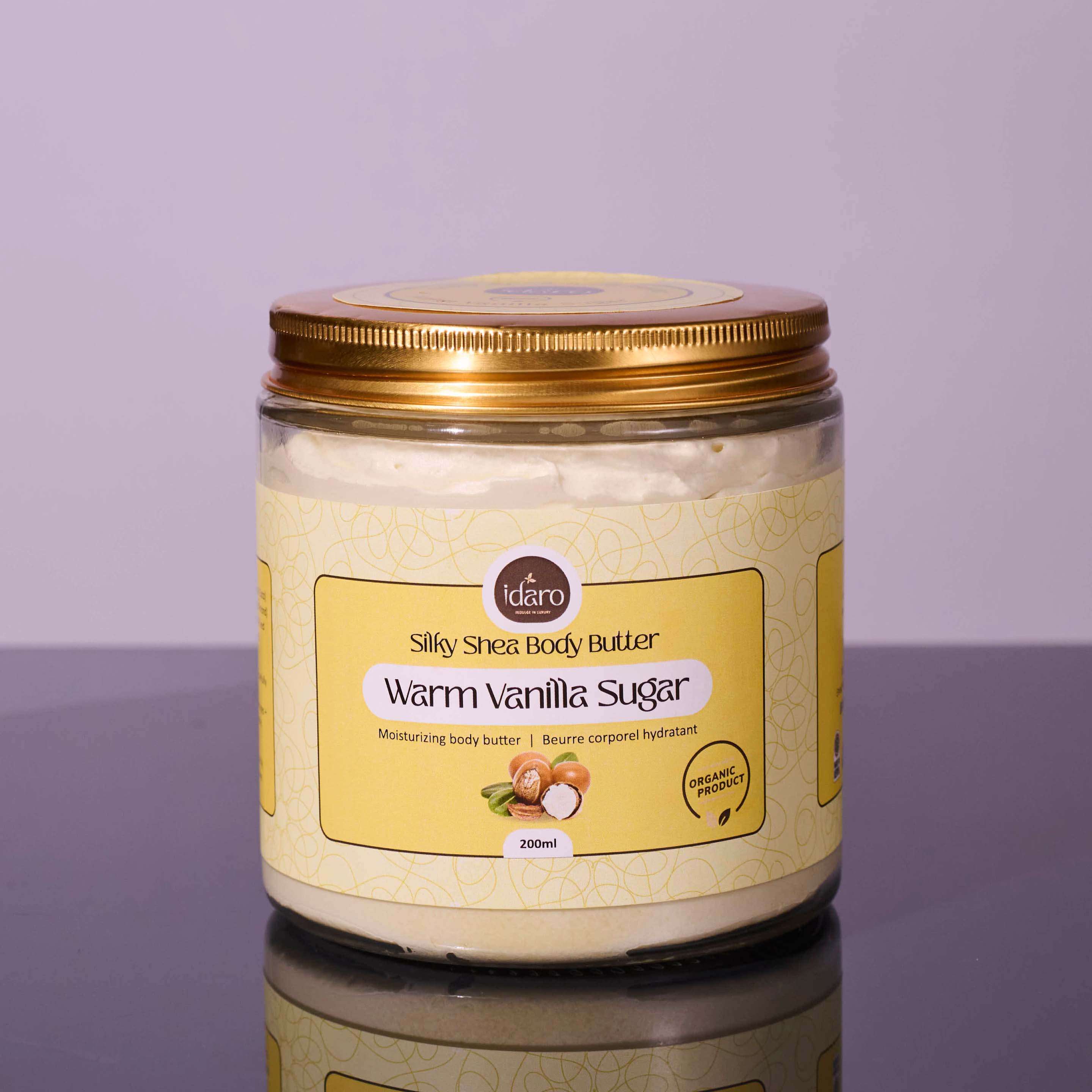 Idaro Warm Vanilla Sugar Body Butter jar